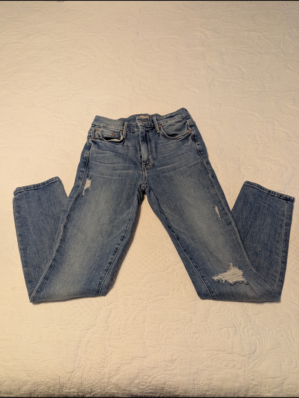 MOTHER High Waisted Looker Crop